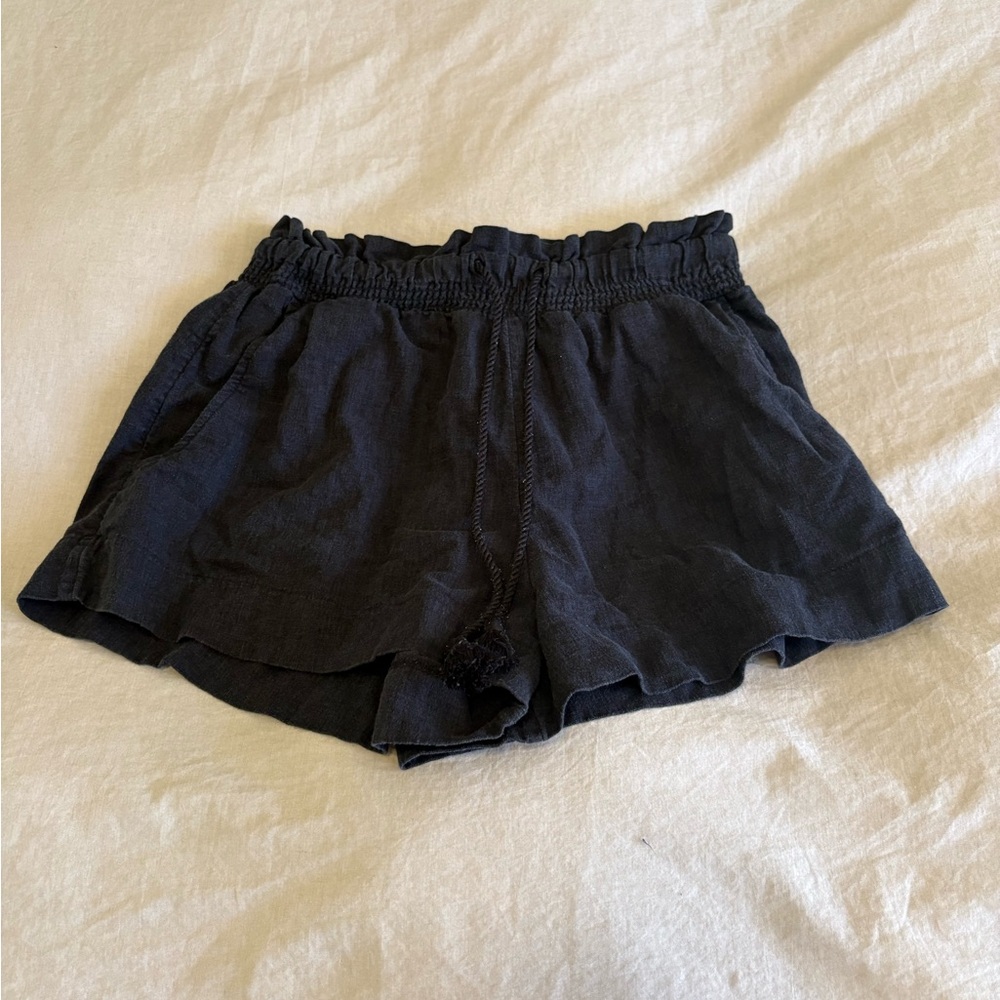 Abercrombie Elastic Waist Linen Shorts